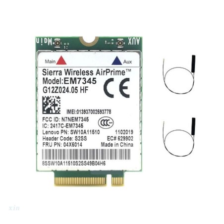 Xi EM7345 4G LTE 4G โมดูลการ์ด FRU 04X6014 WWAN อะแดปเตอร์ สําหรับ Thinkpads T450 T450s