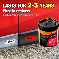 150g Plastic Rubber Repair Paste - Black Crystal Polish for Car Scratches, Tire Shine Interior Renewal, Anti-Aging Fade Re - Ali