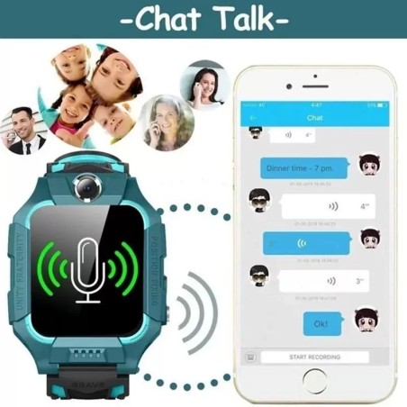 สมาร์ทวอทช์เด็กนักเรียน Gps HD โทรข้อความเสียง Waterproo