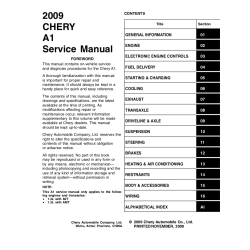 CHERY A1 Service Manual