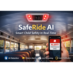 SafeRide AI Smart Child Presence Detection Camera for School Buses